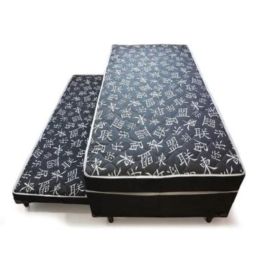 Imagem de Bicama Solteiro Colchão Conjugado 5cm Com Cama Auxiliar