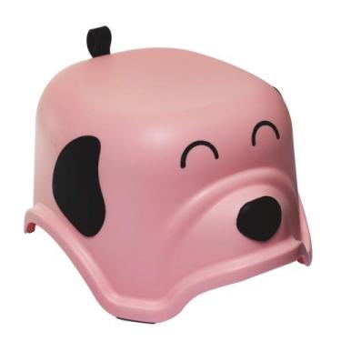 Imagem de Banquinho Infantil Degrau Auau Rosa Kababy