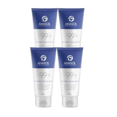 Imagem de Kit 4x Protetor Solar Facial Anasol Fps99 Toque Seco 60G