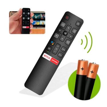 Imagem de Controle Remoto Para Tv Tcl Semp Smart Globoplay Netflix + 2 Pilhas - 