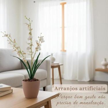Imagem de Orquídeas Flores Artificiais ,arranjo Para Mesa com vaso ,decoração pa