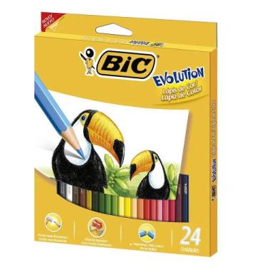 Imagem de Lápis De Cor Bic Evolution Kit C/24 Cores Sextavado