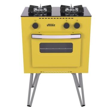 Imagem de Fogao 2 Bocas Venax Mini Cook Amarelo Gas Glp, Amarelo, Manual