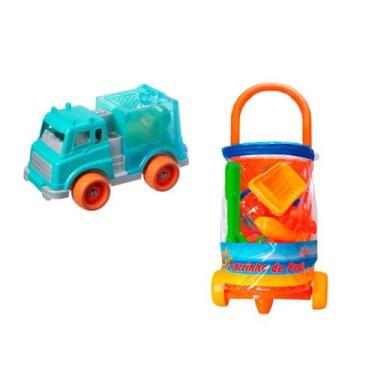 Imagem de Kit Praia Caminhão Acqua Carrinho de Praia com Acessórios Gulliver