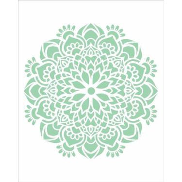 Imagem de Stencil Simples Mandala Flor Bauer OPA2458 20x25