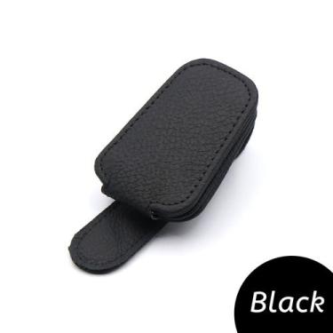 Imagem de Porta Óculos Carro Suporte Quebra Sol Veicular Clips - Brteys, Preto