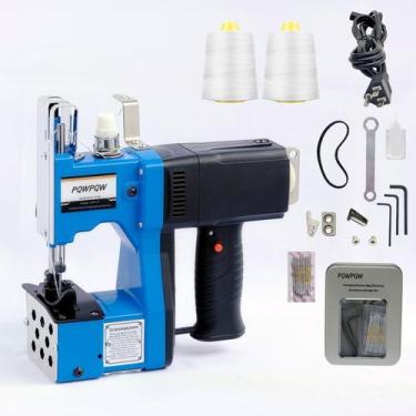 Imagem de Máquina de Costura para Sacos PQWPQW Industrial Portátil 110V