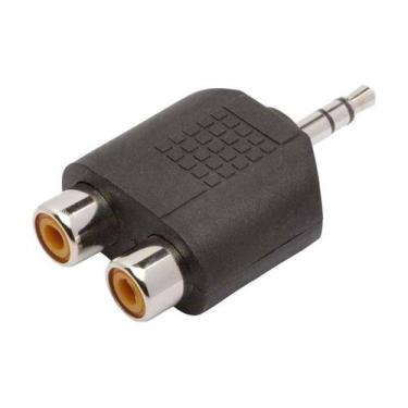 Imagem de Adaptador J2 Rca Estéreo Para P2 Estéreo Plástico Pct C/4un - Pç / 4 -