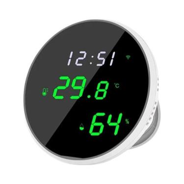 Imagem de Sensor De Temperatura E Umidade WiFi USB Para Casa Inteligente, Monito