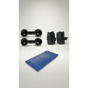 Imagem de Kit Halteres 3kg + Caneleiras 3kg + Colchonete - Congratulations Store