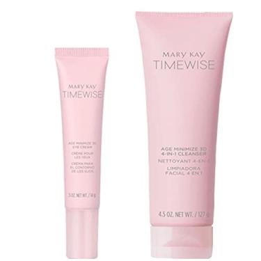 Imagem de Creme para Área dos Olhos + Gel de limpeza 4 em 1 TimeWise 3D Pele Norma/Seca Mary kay