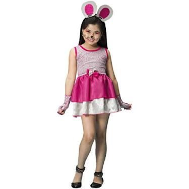 Imagem de Fantasia Rato Infantil Feminina Vestido Orelhinhas + (P - 2)