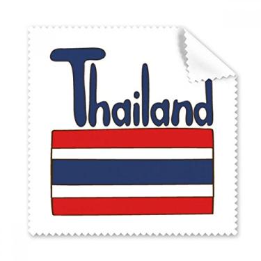 Imagem de Pano de limpeza com estampa azul vermelha e bandeira nacional da Tailândia, 5 peças