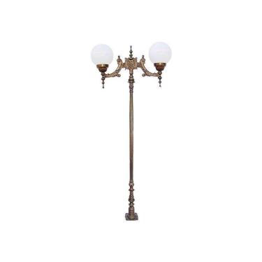 Imagem de Poste Colonial Verona para Jardim de Alumínio 02 Globo 2,23m