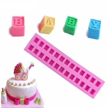 Imagem de Molde De Silicone Alfabeto Dado, Chá De Bebe