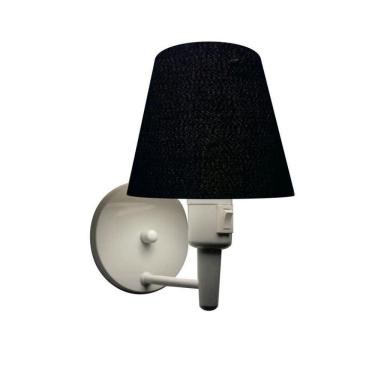 Imagem de Arandela Cone Md-2013 Branco Liga e Desliga Preto Bivolt