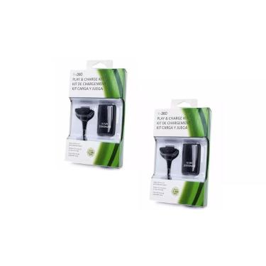 Imagem de Kit 2 Carregadores Xbox 360 Para Controle Joystick