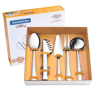 Imagem de Conjunto de Utensílios Tramontina em Inox - 5 Peças