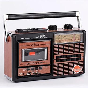 Imagem de HIOD Gravador de Fita Retrô Portátil Banda Completa Idosos Estudante Sem Fio Bluetooth U Disk Transcrição Rádio Multifunções