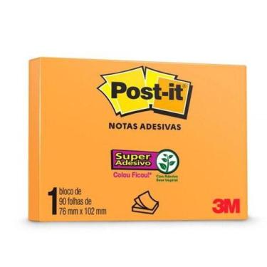 Imagem de Post-It Laranja 76X102mm 90 Folhas 3M - 3M Do Brasil