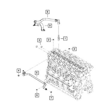 Imagem de Mangueira de aquecedor Mopar 5505 6966AA, HVAC