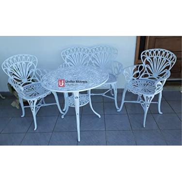 Imagem de Conjunto de Mesa Para Jardim Primavera com Namoradeira e Mesa Alta em Alumínio Fundido Unifer Móveis