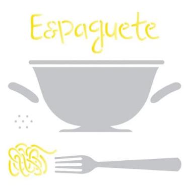 Imagem de Stencil de Acetato para Pintura OPA Simples 30,5 x 30,5 cm - 2199 Espaguete