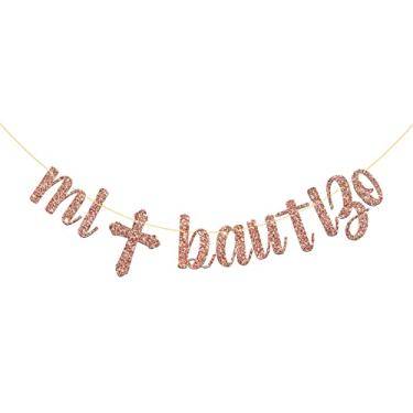 Imagem de MonMon & Craft Mi Bautizo Banner / Decoração de festa God Bless / Chá de bebê / Primeira Comunhão / Baptisim Decorações de festa de batizado Rose Gold Glitter