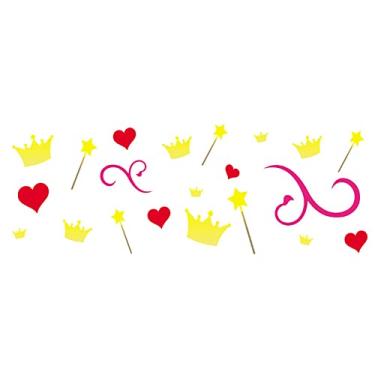 Imagem de Stencil de Acetato para Pintura OPA Simples 10 x 30 cm - 708 Estampa Princesas