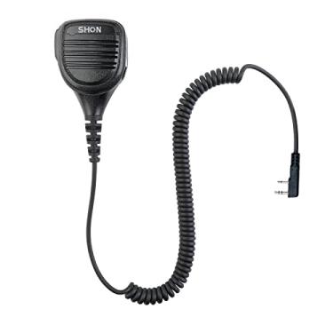 Imagem de SHON Microfone de alto-falante Walkie Talkie – Pressione para falar (PTT) com conector de áudio de 3,5 mm, para rádios Kenwood (embalagem com 1)
