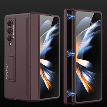 Imagem de Capa de telefone rígido para PC para Samsung Galaxy Z Fold 4 Z Fold4 5G Caso protetor magnético para Samsung Z Fold4 Zfold4, vinho tinto, para galaxy Z Fold 4