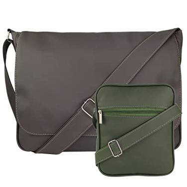 Imagem de Kit Bolsa Pasta Carteiro Masculina Tiracolo E Shoulder Bag