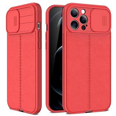Imagem de Capa de couro para telefone para iPhone 14 13 11 12 Pro Max Mini X XR XS 7 8 Plus Capa traseira macia para proteção de lente de câmera, vermelha, para iPhone 11