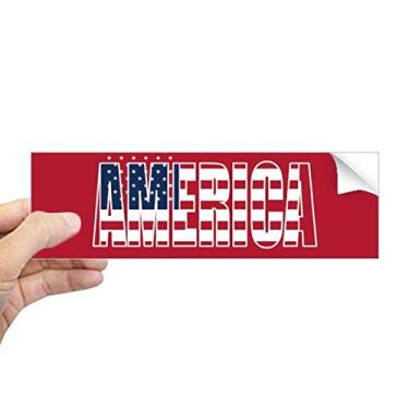 Imagem de DIYthinker Adesivo retangular para para-choque com nome da bandeira dos EUA e notebook