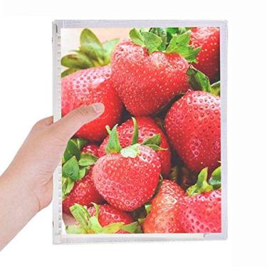 Imagem de Caderno com imagem de frutas vermelhas e morango Fresh Leaf Diary recarregável