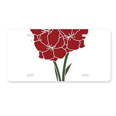 Imagem de DIYthinker Placa de licença de planta de cravos de folhas para decoração de carro, acessório de aço inoxidável