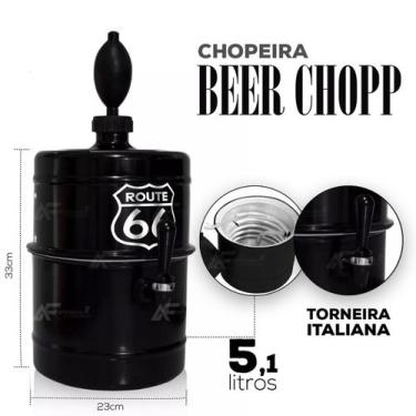 Imagem de Chopeira Route Preta Personalizada Portatil 5,1 Lts - Beer