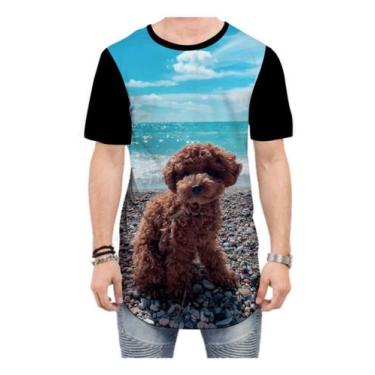 Imagem de Camiseta Long Line Poodle Marrom Cachorro Raça 2 - Estilo Vizu