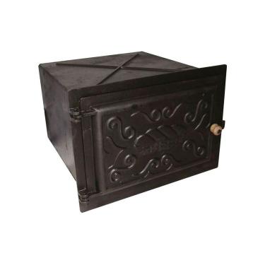 Imagem de Forno em Ferro Fogão a Lenha Grande Porta Ferro 50x46x31cm