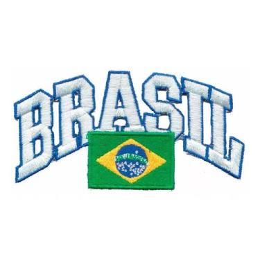 Imagem de Patch Hdm P/ Camiseta Camisa Brasil & Bandeira Grande - Hdm Bordados