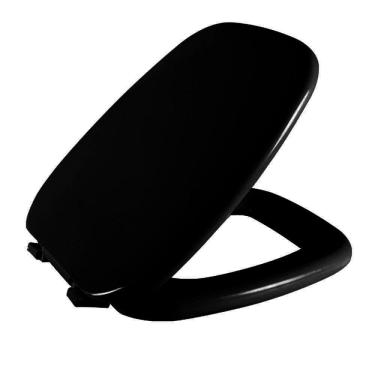 Imagem de Assento Sanitário Venice Preto Tampa para Vaso Belize Almofadado