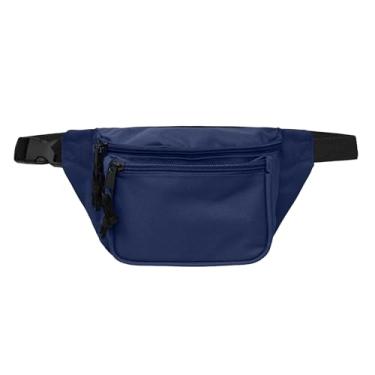 Imagem de DALIX Pochete com 3 bolsos corretivo para dinheiro (azul marinho)