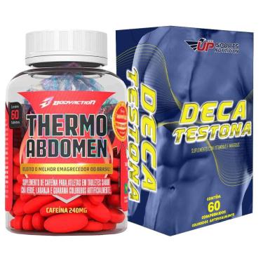 Imagem de Kit Thermo Abdomen Bodyaction 60 Tabletes + Deca Testona Up Sports Nutrition 60 Comprimidos