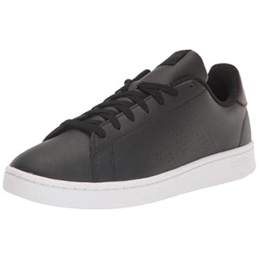 Imagem de adidas Tênis masculino Advantage, Preto central/preto/marrom escuro, 5.5