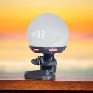 Imagem de Suporte para Alexa Echo Dot 4 ou Echo Dot 5. Escultura Robert Presente, decoração, Miniatura, stand Amazon