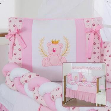 Imagem de Kit Berço Americano Completo de 11 Peças Menina Menino Com Saia de Ber