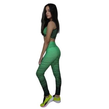Imagem de Conjunto Fitness Feminino Calça Legging e Top Academia - CORPION, P 36