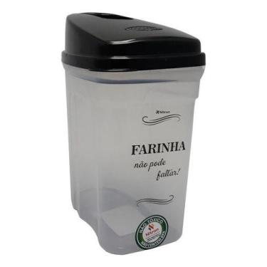 Imagem de Farinheira Plástica Transparente Nitron C/ Tampa Abre Fácil 
