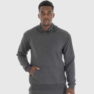 Imagem de Blusa Moletom Masculina Lisa Tucura Shirts - Benellys, GG, Chumbo