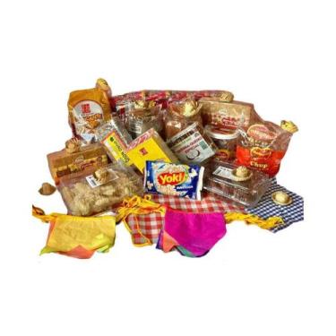 Imagem de Doces para festa junina + Bandeirinha - Kit P/ 15 pessoas - Blook